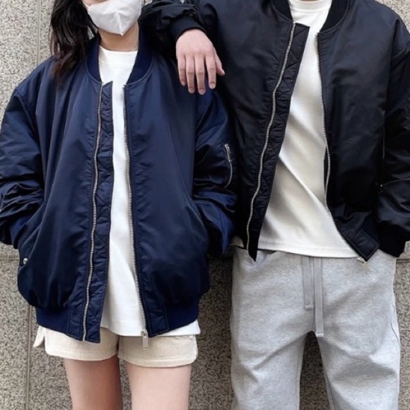 ✨Host pick✨Zara Unisex Dark Blue Bomber Jacket - Picture 7 of 7